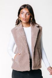 Colourful rebel evi faux fur gilet - xs/s