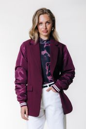 Colourful rebel - gemma contrast sleeve blazer - dames - blazers