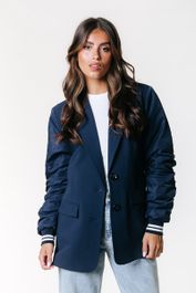 Colourful rebel gemma contrast sleeve blazer- l