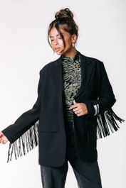 Colourful rebel jesra fringe blazer- xl