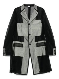 Comme des garçons homme plus jas met enkele rij knopen - zwart