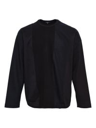 Comme des garçons homme t-shirt met geribbeld vlak - zwart