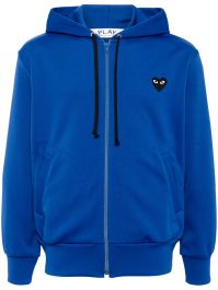 Comme des garçons play big heart hoodie met logo - blauw