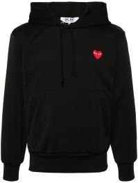 Comme des garçons play hoodie met print - zwart