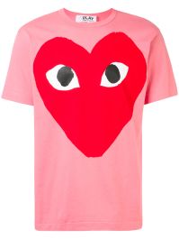 Roze Comme des garçons play t-shirt met hartprint - roze
