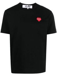 Comme des garçons play t-shirt met logopatch - zwart