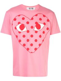Comme des garçons play t-shirt met logoprint - roze - Roze