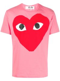 Roze Comme des garçons play t-shirt met ronde hals - roze