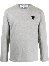 Comme des garçons play trui met logopatch - grijs