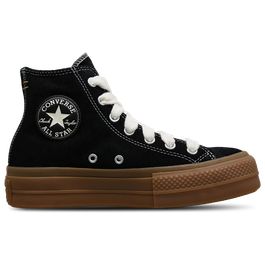 Converse ctas lift platform high sneakers dames - zwart - maat 38 - suède