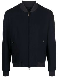Corneliani bomberjack van scheerwol - blauw