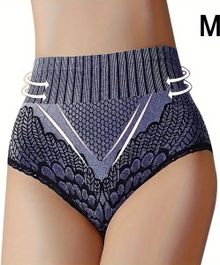 Corrigerend ondergoed voor dames | heupliftende bodyshaper i hoge taille i tailletrimmers i corrigerend slipje | correctie buik ondergoed | maat m i blauw