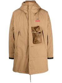 C.p. company parka met logoprint - beige