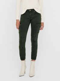 Cropped fit cargo broek