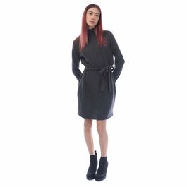Dames vero moda bella lange mouwen jersey jurk in zwart