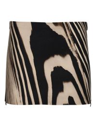 David koma mini-rok met zebraprint en rits - beige