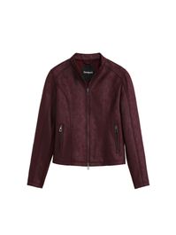 Desigual imitatieleren jas donkerrood