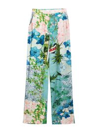 Desigual wide leg high waist broek multi