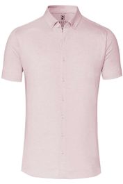 Desoto slim fit jersey shirt roze, effen - Roze