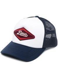 Deus ex machina pet met geborduurd logo - blauw