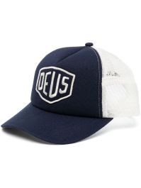 Deus ex machina trucker pet met geborduurd logo - blauw