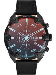 Diesel analoog horloge 'spiked' lichtblauw / bruin / zwart