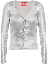Diesel gebreid vest - zilver