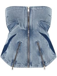 Dion lee denim korset - blauw