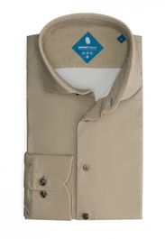 Beige District indigo performance overhemd beige 40