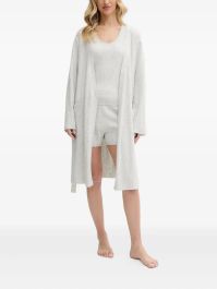 Dkny geribbelde pyjama met diepe ronde hals - grijs