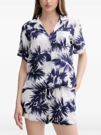 Dkny pyjama met bladerprint - wit