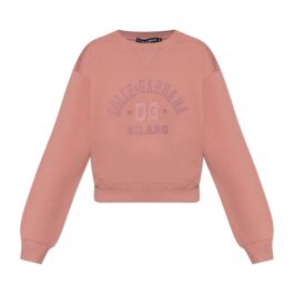 Dolce & gabbana, dames, sweatshirts & hoodies, roze, maat: 3xs katoen,