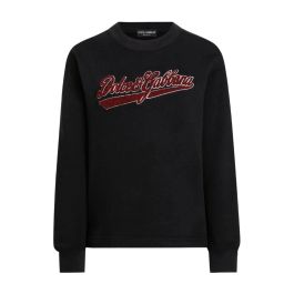 Dolce & gabbana, dames, sweatshirts & hoodies, zwart, maat: 2xs