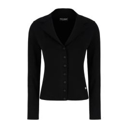 Dolce & gabbana, dames, truien, zwart, maat: l nylon,