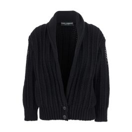 Dolce & gabbana, dames, truien, zwart, maat: s wol,