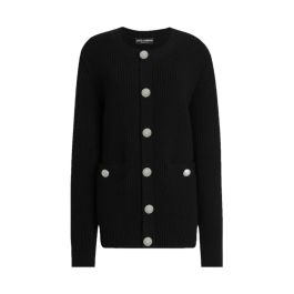 Dolce & gabbana, dames, truien, zwart, maat: xs wol,