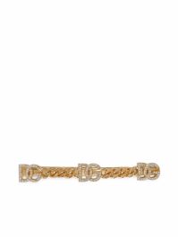 Dolce & gabbana haarspeld verfraaid met stras en logo - goud - Goud