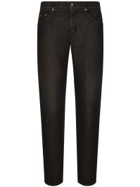 Dolce & gabbana jeans met logopatch - zwart - Zwart