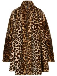 Dolce & gabbana kim dolce &gabbana cape van imitatiebont met luipaardprint - bruin