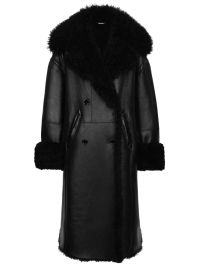 Dolce & gabbana lammy coat - zwart