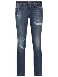 Blauwe Dolce & gabbana low waist skinny jeans - blauw