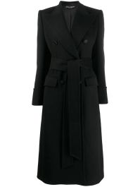 Dolce & gabbana mantel met ceintuur - zwart