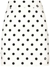 Dolce & gabbana mini-rok met stippen - wit