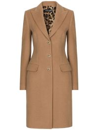 Dolce & gabbana single-breasted midi coat - beige