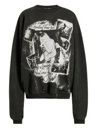 Dolce & gabbana sweater met fotoprint - zwart