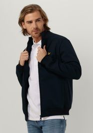 Donkerblauwe lyle & scott jack zip through funnel neck soft s
