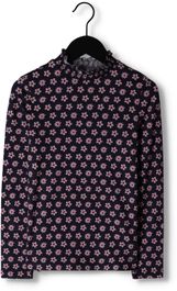 Donkerblauwe scotch & soda all over printed slim fit longsleeve