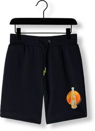 Donkerblauwe scotch & soda korte broek artwork sweatshorts