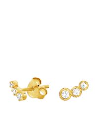Dower and hall 14kt geelgouden stargazer oorbellen met diamant - gold