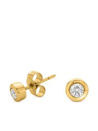 Dower and hall 18kt geelgouden cascade oorbel met diamant